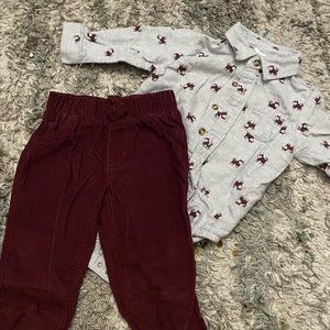 12M boys 2 piece (Carter’s) fox outfit